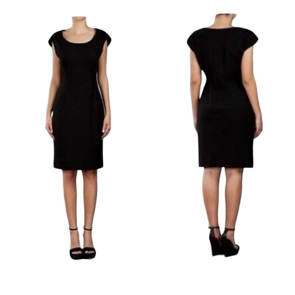 Diane Von Furstenberg Dresses & Skirts - DVF Diane Von Furstenberg Manette Sheath Dress Black Size 6 Small Scoop neck
